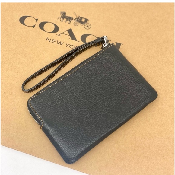 Coach Corner Zip Wristlet 
Wallet With Happy Dog - Picture 6 of 9